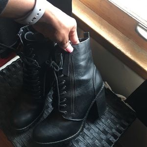 Black combat Boots